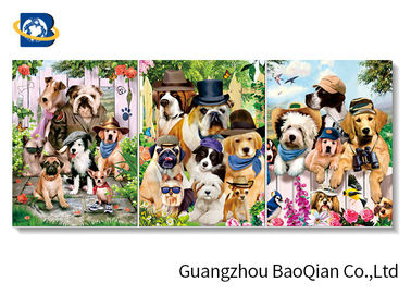 Eco-Friendly Material 3d Wallpaper , Latest 3d Picture Of Cute Lovely Pet Dog / Cat