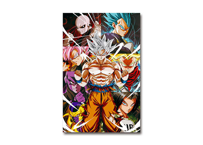 PET Lenticular Flip 3D Lenticular Triple Transition Dragon Ball Goku Anime Poster For Wall Art Poster