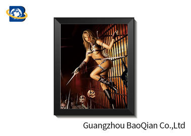 Cartoon Sexy Pretty Girl Photo For Home Wall Decor , 3d Flipped Changing Printing