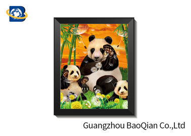 Panda / Tiger Animal Lenticular 3d Stereograph Printing / Pictures For Living Room Décor Art