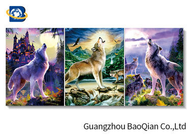 Professional 3d Pringting Service , 3d Changing Flipped Home Wall Decor Art With Wolf
