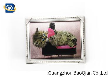 House Wall Printing 3D Lenticular Pictures Cute Cat / Panda Animal Flip Image