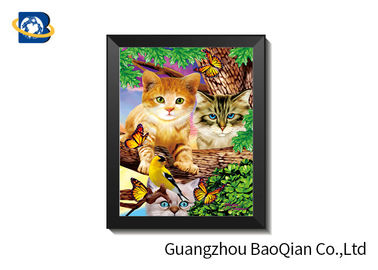 Customized Christmas 3D Lenticular Pictures / Flip Effect Printed 3D Animals Photos