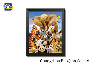 Customized Christmas 3D Lenticular Pictures / Flip Effect Printed 3D Animals Photos