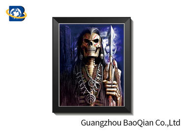 Picture With Playing Skull , Flippped Changing Lenticular 3d Image