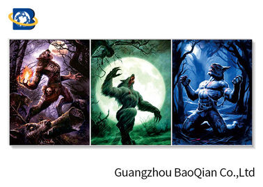 Flipped Efect 3d Lenticular Picture Posters With Monster / Religion , Home Decoration Pieces
