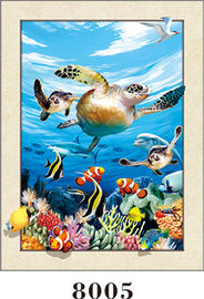Stunning Sea World Animals Painting 5D Pictures / Lenticular Photo Printing