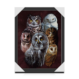 25x35cm Lenticular 3D Animal Picture With PS Frame Eco - Friendly Material