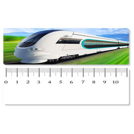 5.4x31cm High - Speed Train 3D Lenticular Ruler PET Material For Student Stationery