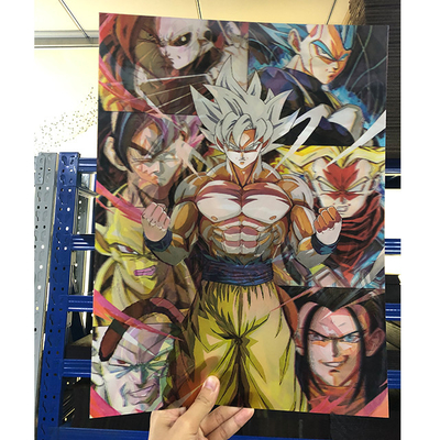 Triple Transition Flip Anime Poster 11''X17'' Dragon Ball Z Anime 3D Posters For Home Decoration