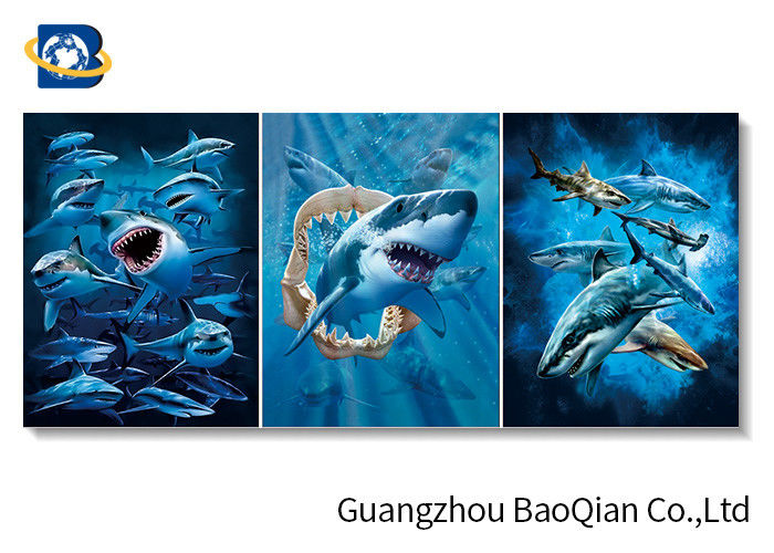 Shark Ocean Animal Flipped Poster , 3D Changing Pictures Flipped Indoor Decor Art