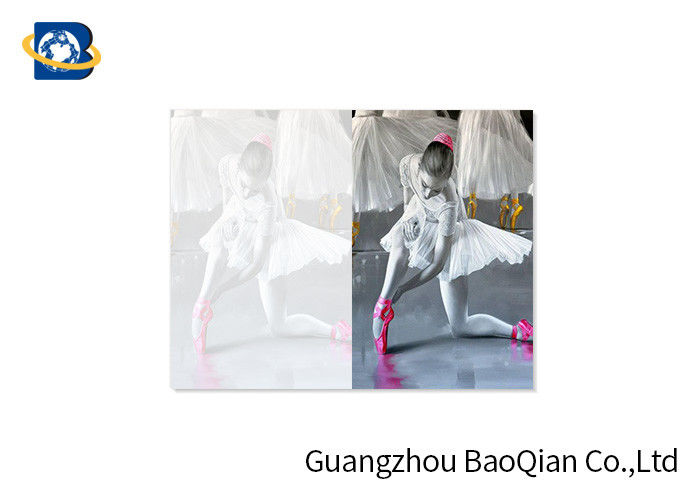 Pretty Ballet Girl Lenticular Greeting Cards 3D Image PET / PP Printing Flip Effect