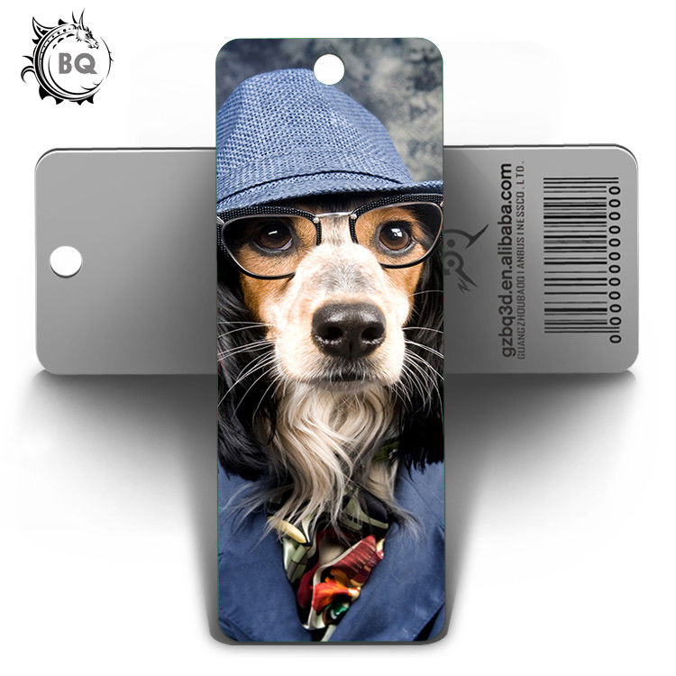 PET Customized Dog 3D Lenticular Bookmark For Art And Collectible