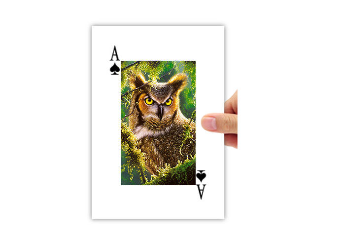5.6x8.7cm Lenticular Printing 3D Poker Card 4c On Backside Eco - Friendly